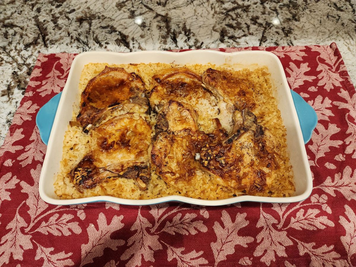 Pork Chop and Rice&nbsp;Casserole